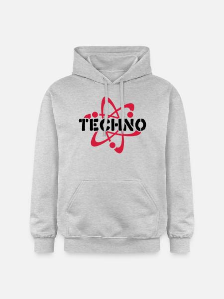 Techno__V003 - Sweat à capuche Softstyle® Gildan Unisexe - gris clair chiné
