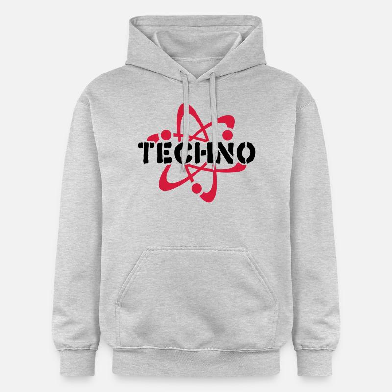 Techno__V003 - Sweat à capuche Softstyle® Gildan Unisexe - gris clair chiné
