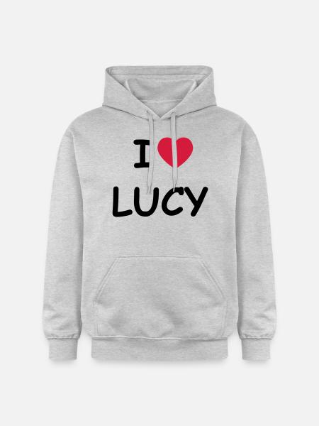 J'aime Lucy - Sweat à capuche Softstyle® Gildan Unisexe - gris clair chiné