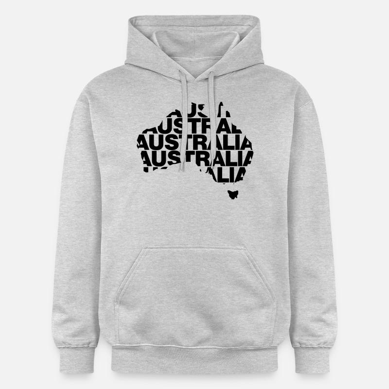 Australia - Sweat à capuche Softstyle® Gildan Unisexe - gris clair chiné