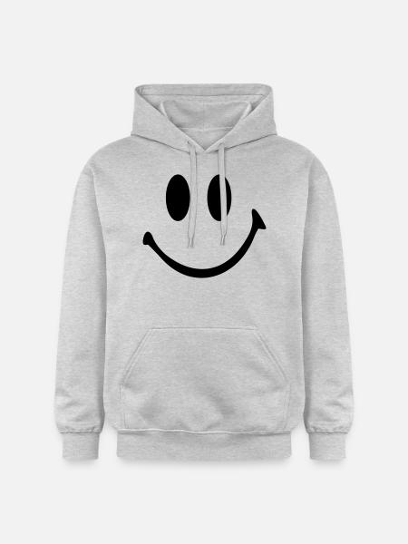 Smiley - Gildan Unisex Softstyle® Midweight Hoodie - light heather grey