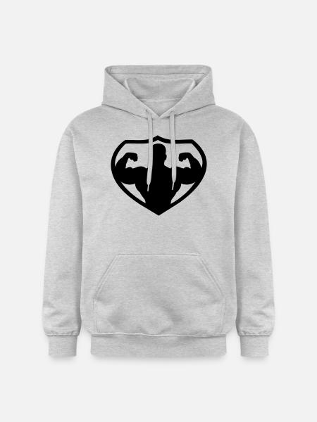 bodybuilding_f1 - Sweat à capuche Softstyle® Gildan Unisexe - gris clair chiné