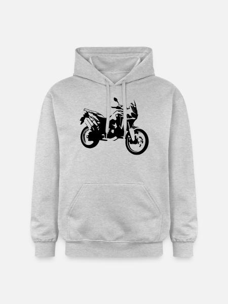 africa twin_einfarbig - Gildan Unisex Softstyle® Midweight Hoodie - Hellgrau meliert
