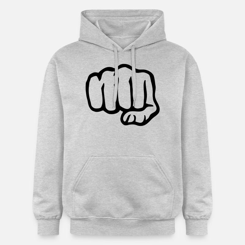 Poing - Sweat à capuche Softstyle® Gildan Unisexe - gris clair chiné