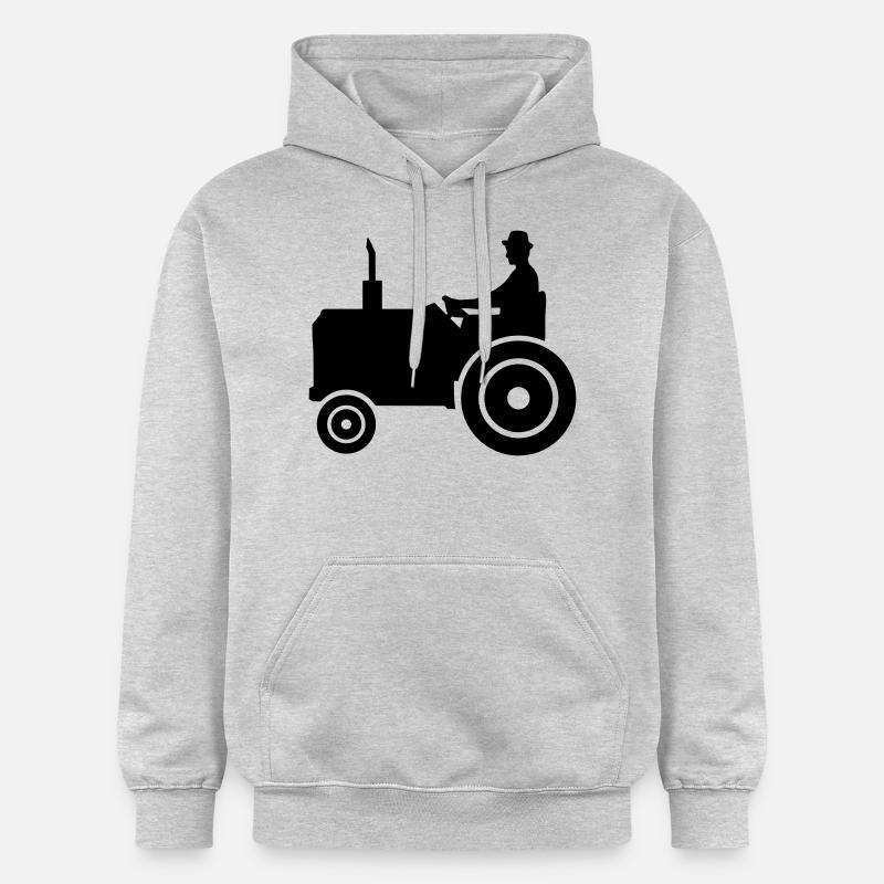 Tracteur - Sweat à capuche Softstyle® Gildan Unisexe - gris clair chiné