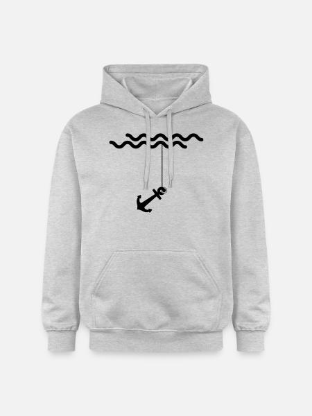 Anker - Gildan Unisex Softstyle® Midweight Hoodie - Hellgrau meliert