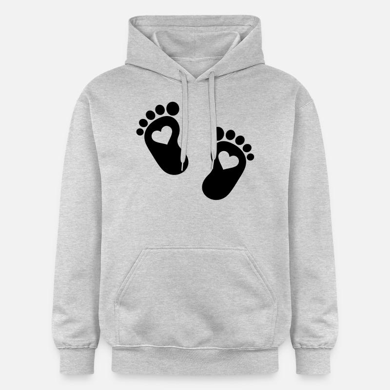 Bébé Pieds - Sweat à capuche Softstyle® Gildan Unisexe - gris clair chiné