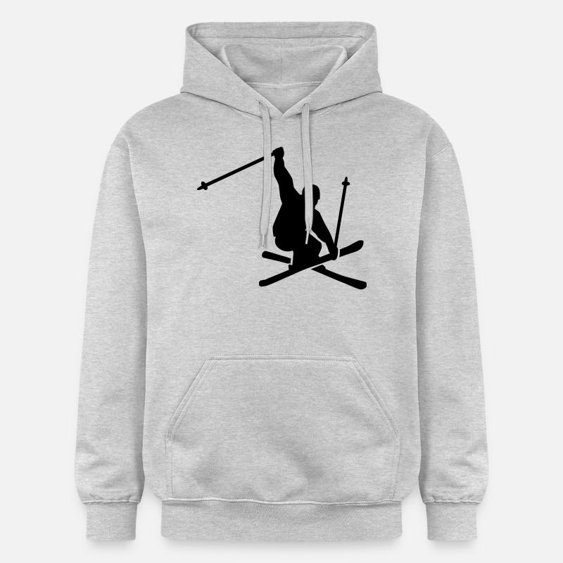 Ski - Sweat à capuche Softstyle® Gildan Unisexe - gris clair chiné