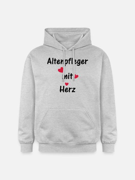 Altenpfleger mit Herz - Gildan Unisex Softstyle® Midweight Hoodie - Hellgrau meliert