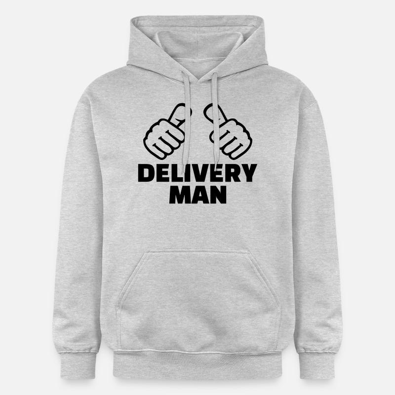 Delivery man - Sweat à capuche Softstyle® Gildan Unisexe - gris clair chiné