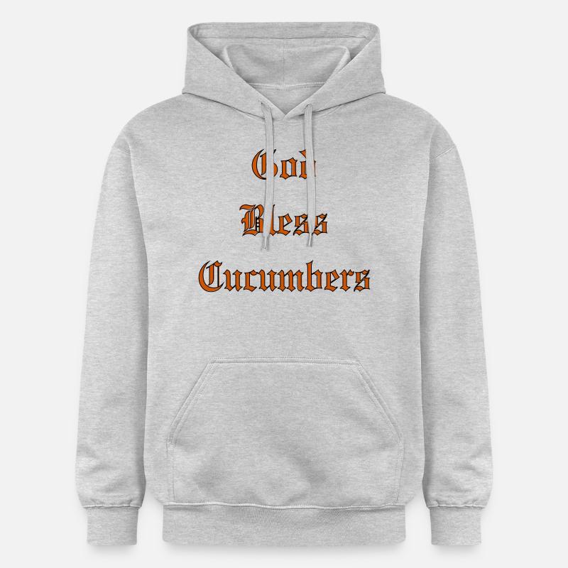 Que Dieu bénisConcombres - Sweat à capuche Softstyle® Gildan Unisexe - gris clair chiné