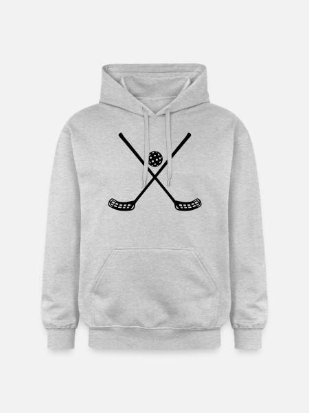 Floorball Ballsport Innebandy Unihockey - Sweat à capuche Softstyle® Gildan Unisexe - gris clair chiné