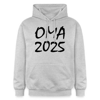 Oma 2025 - Gildan Unisex Softstyle® Midweight Hoodie - Hellgrau meliert - Vorne - Liana (172cm) & Jaron (178cm)