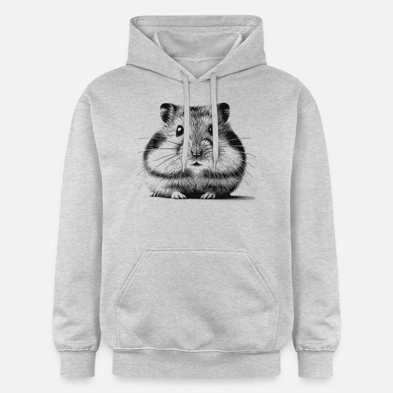 Hamster commun - Sweat à capuche Softstyle® Gildan Unisexe - gris clair chiné