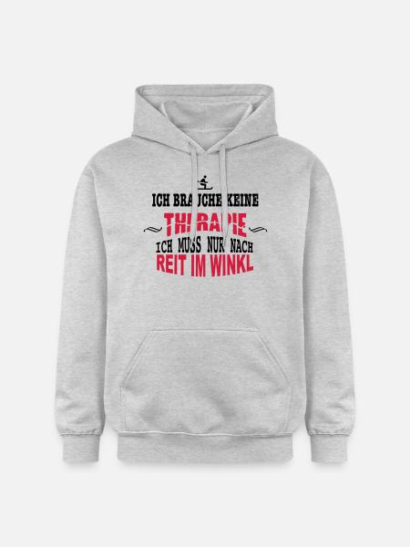 THERAPIE Reit im Winkl - Gildan Unisex Softstyle® Midweight Hoodie - Hellgrau meliert