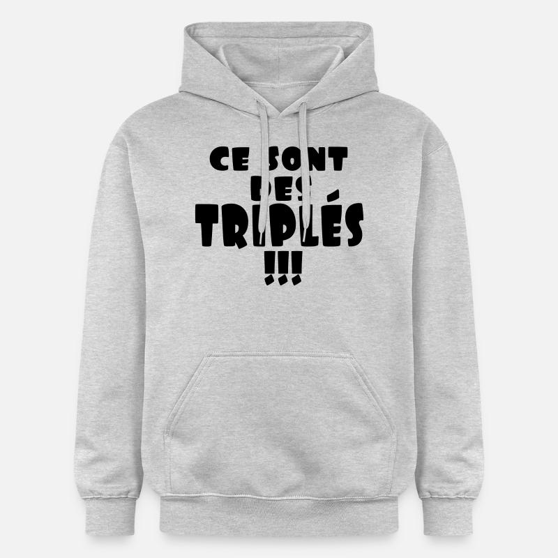 ce sont des triplés - Sweat à capuche Softstyle® Gildan Unisexe - gris clair chiné