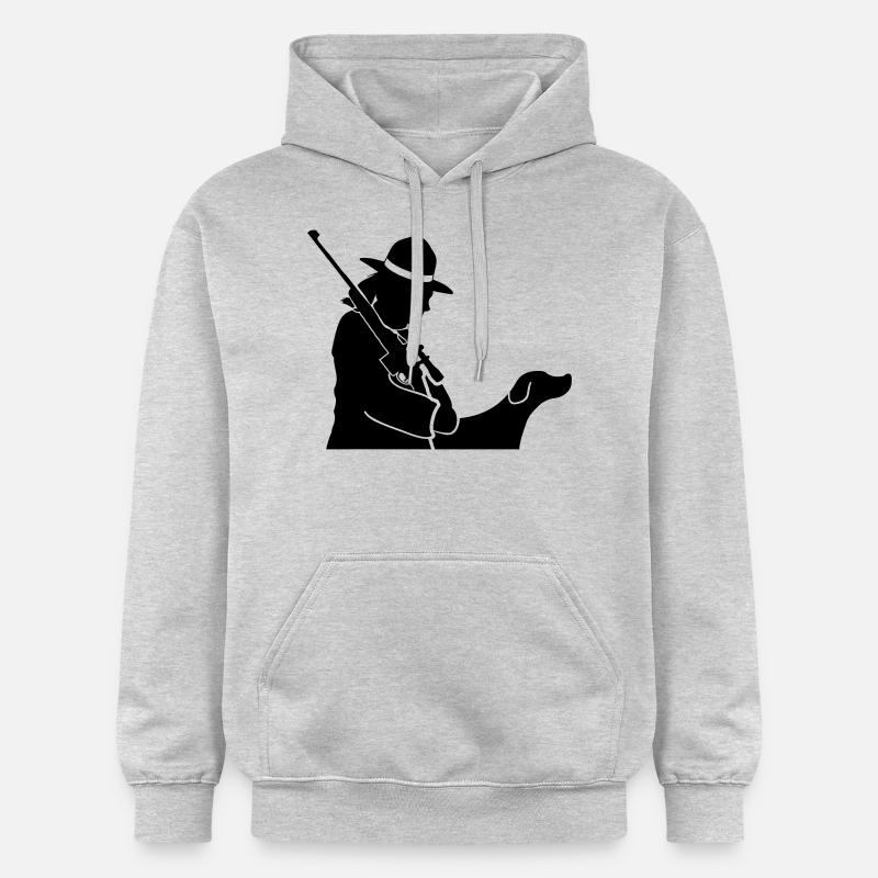 Chasseuse - Sweat à capuche Softstyle® Gildan Unisexe - gris clair chiné