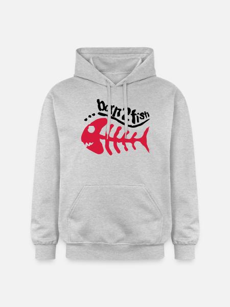 born_2_fish_red_f2 - Gildan Unisex Softstyle® Midweight Hoodie - light heather grey