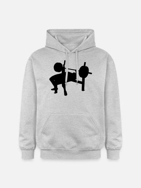 Benchpress - Gildan Unisex Softstyle® Midweight Hoodie - Hellgrau meliert