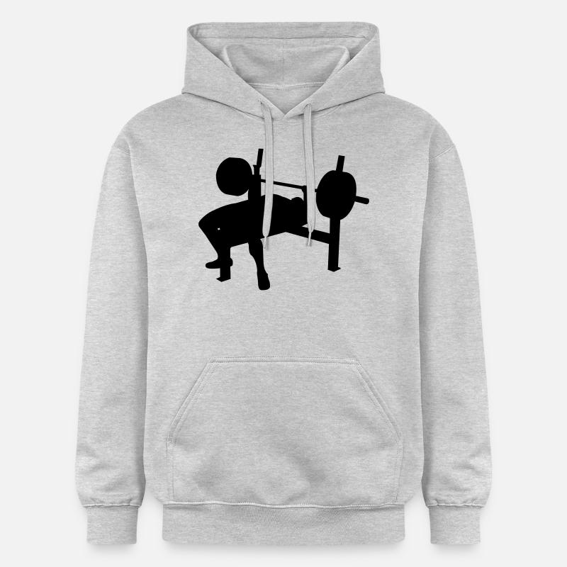 Benchpress - Sweat à capuche Softstyle® Gildan Unisexe - gris clair chiné
