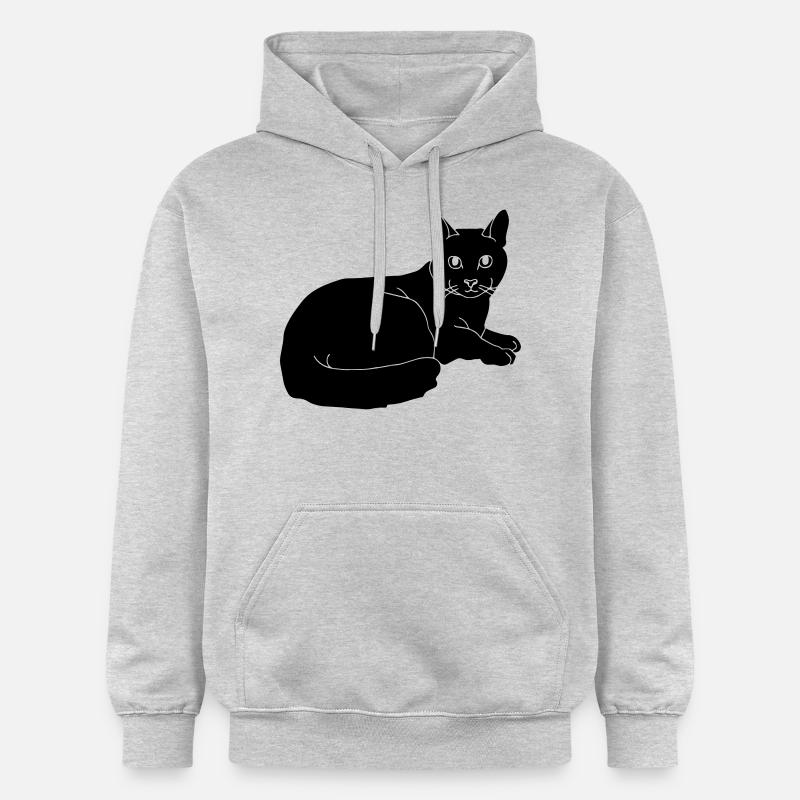 cat - Sweat à capuche Softstyle® Gildan Unisexe - gris clair chiné