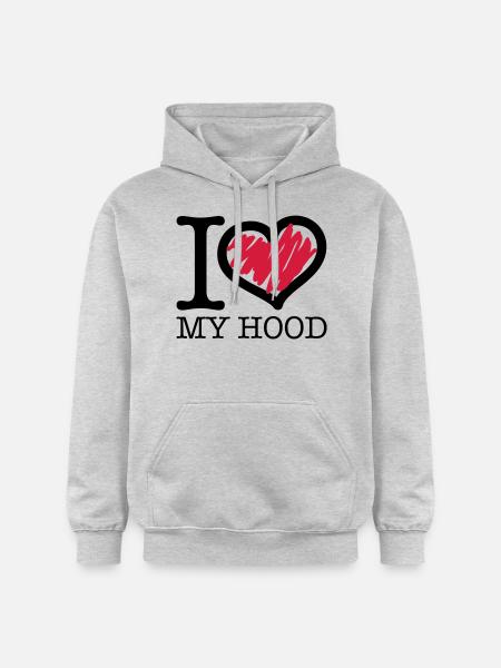 i_love_my_hood_c2 - Gildan Unisex Softstyle® Midweight Hoodie - Hellgrau meliert