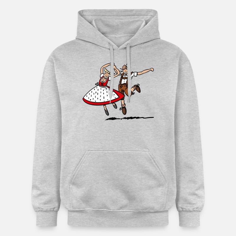 Sauter bavarois Danseur Couple - Sweat à capuche Softstyle® Gildan Unisexe - gris clair chiné
