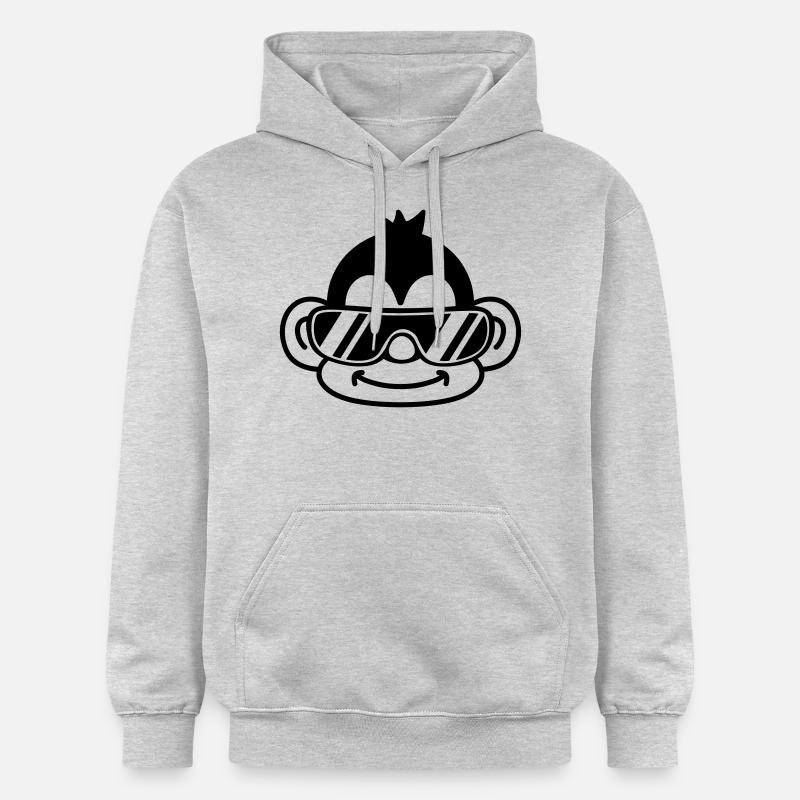 Cool Monkey Face - Sweat à capuche Softstyle® Gildan Unisexe - gris clair chiné