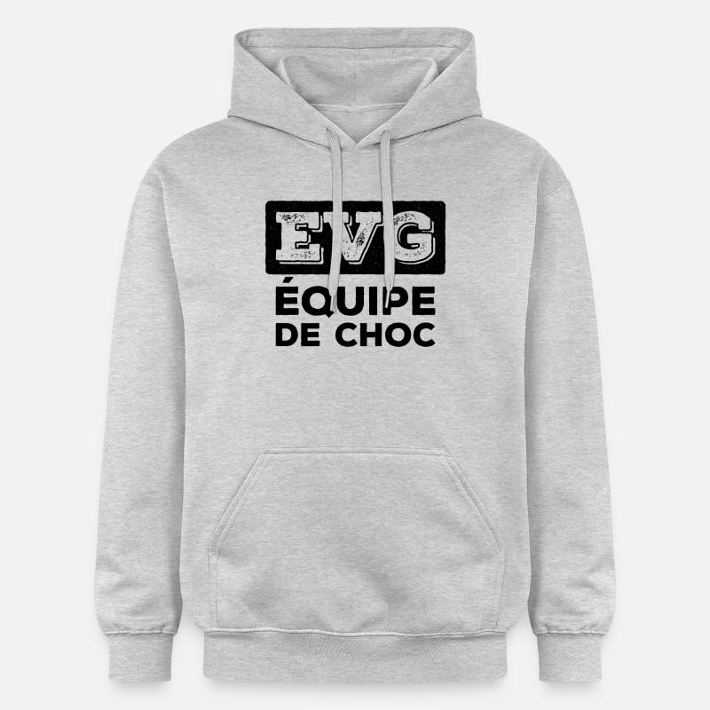 Evg équipe de choc - Sweat à capuche Softstyle® Gildan Unisexe - gris clair chiné