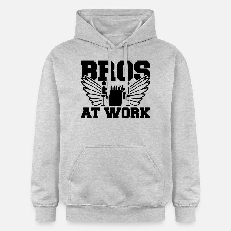 bros_at_work_so1 - Sweat à capuche Softstyle® Gildan Unisexe - gris clair chiné
