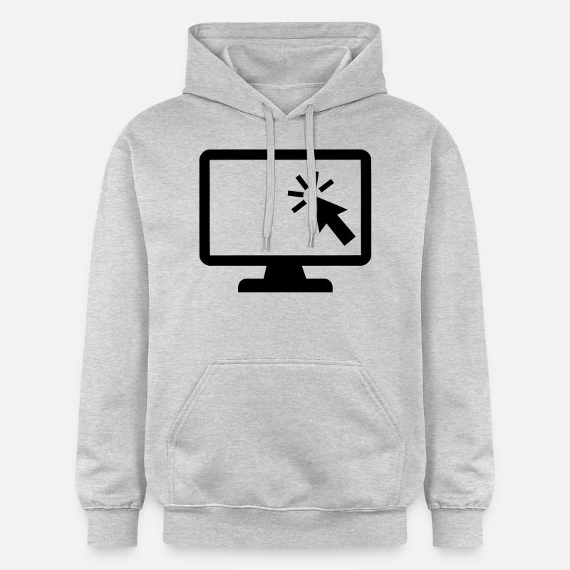 Ordinateur - Sweat à capuche Softstyle® Gildan Unisexe - gris clair chiné