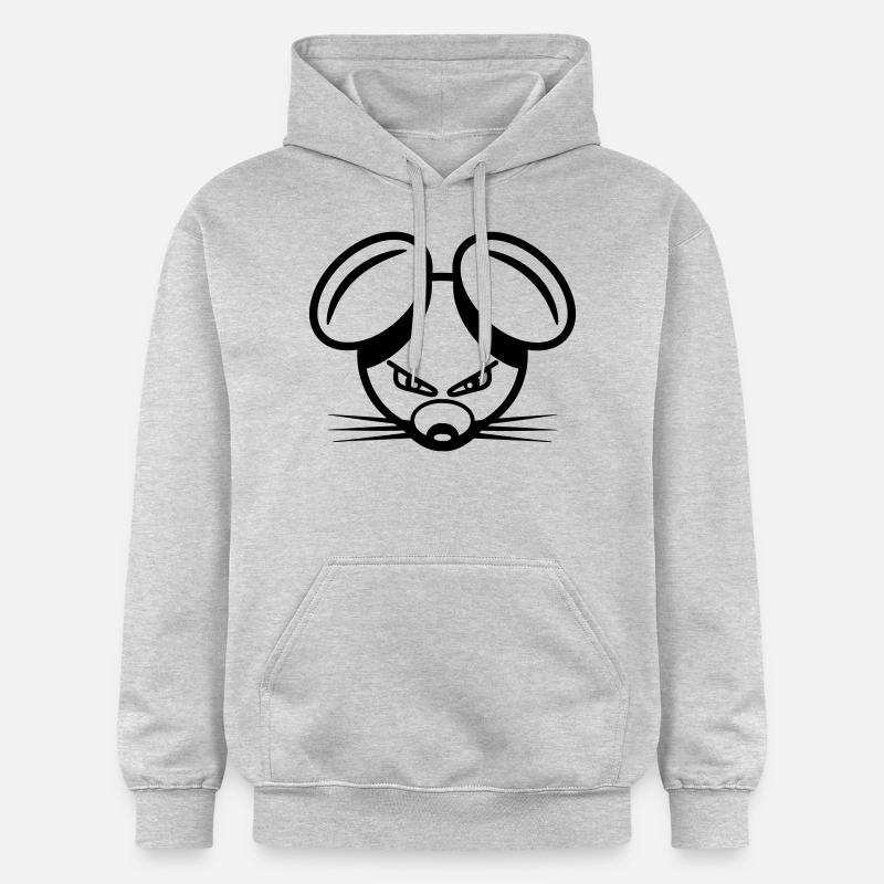 souris en colère - Sweat à capuche Softstyle® Gildan Unisexe - gris clair chiné