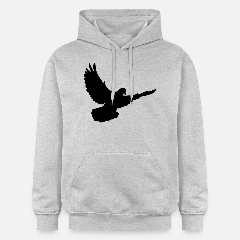Pigeon - Sweat à capuche Softstyle® Gildan Unisexe - gris clair chiné