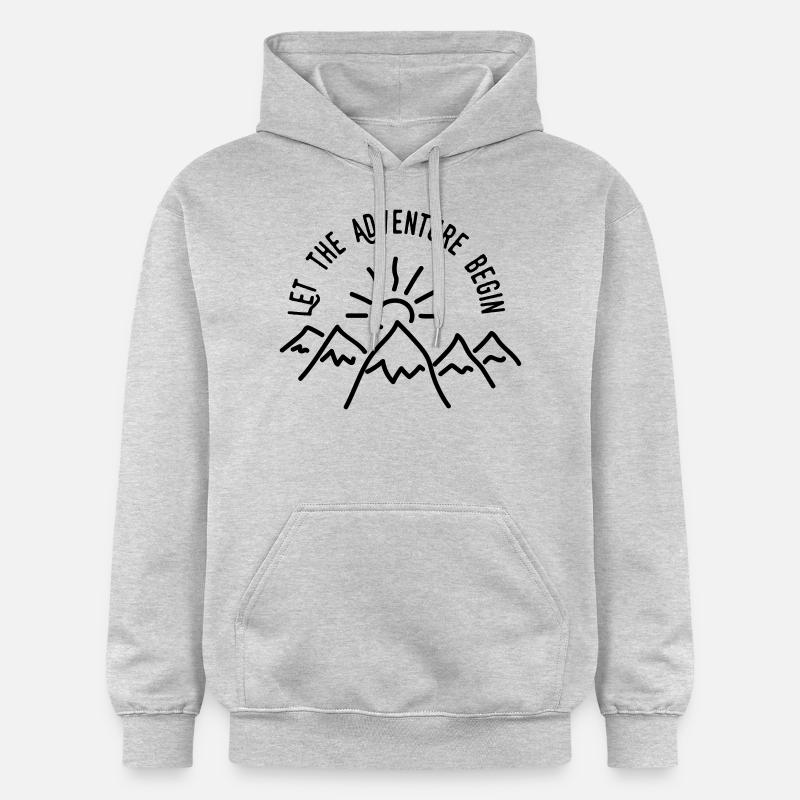 AD Let the Adventure Begin - Sweat à capuche Softstyle® Gildan Unisexe - gris clair chiné