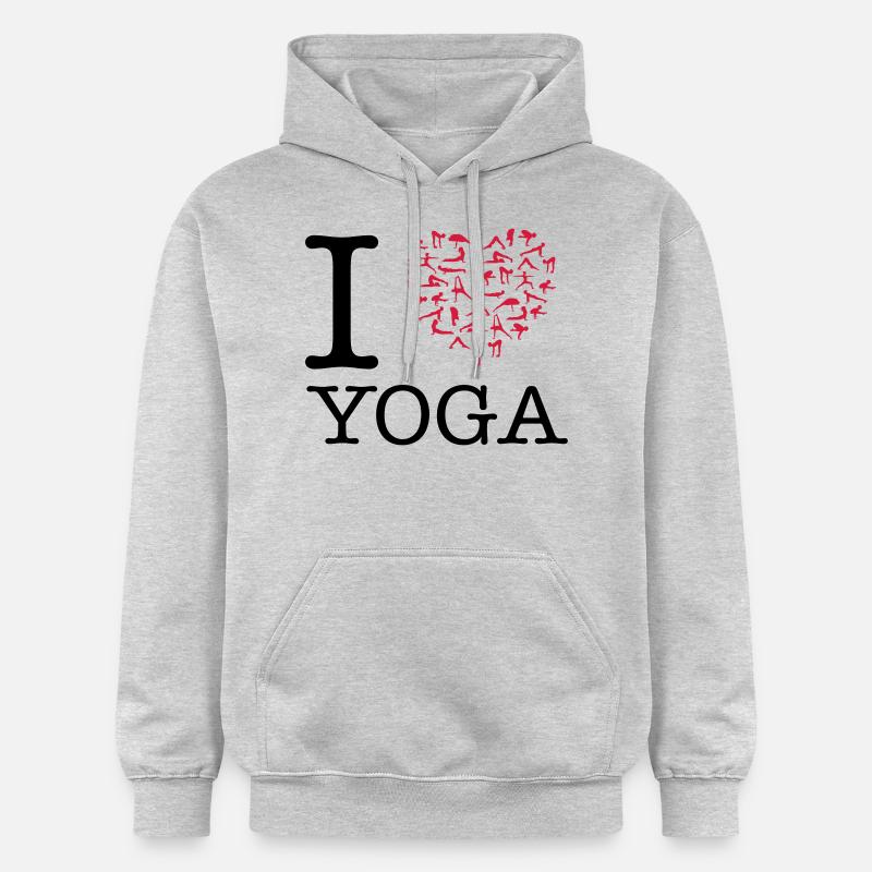 I Heart Yoga - Sweat à capuche Softstyle® Gildan Unisexe - gris clair chiné