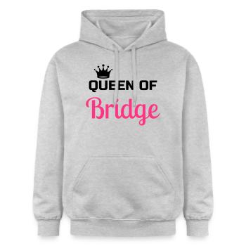 Bridge Card game Kartenspiel Jeu de cartes - Gildan Unisex Softstyle® Midweight Hoodie - light heather grey - Front - Liana (172cm) & Jaron (178cm)