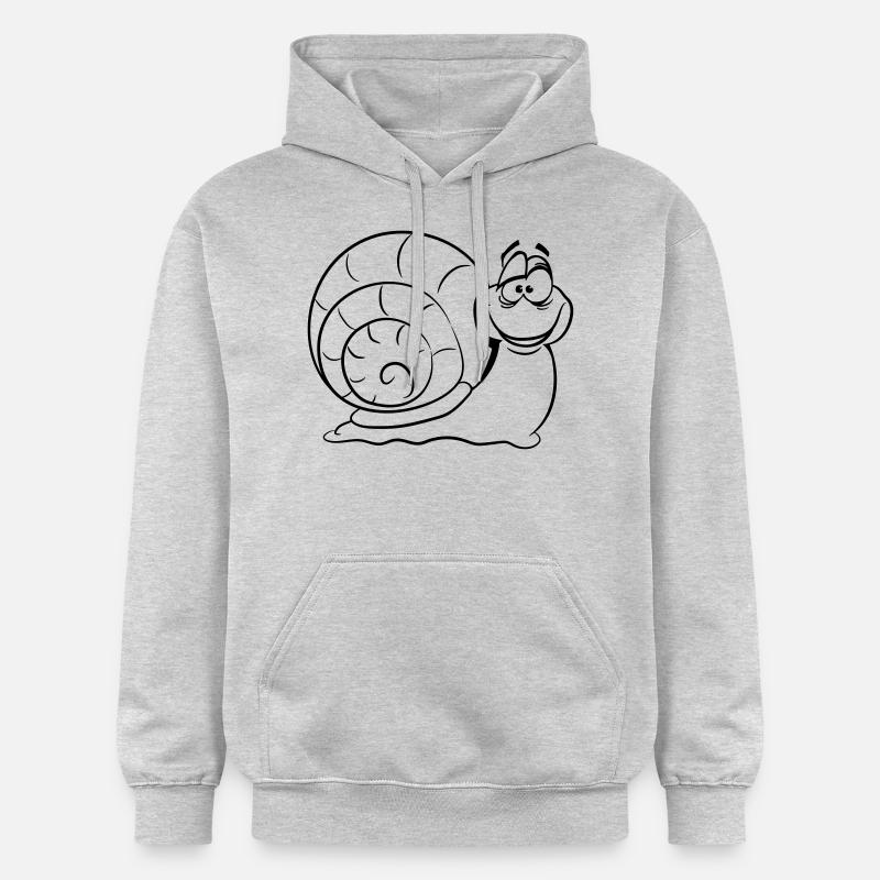 escargot drôle d'enfants drôles - Sweat à capuche Softstyle® Gildan Unisexe - gris clair chiné
