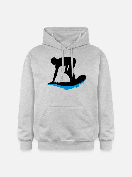 surfer_2 - Gildan Unisex Softstyle® Midweight Hoodie - Hellgrau meliert