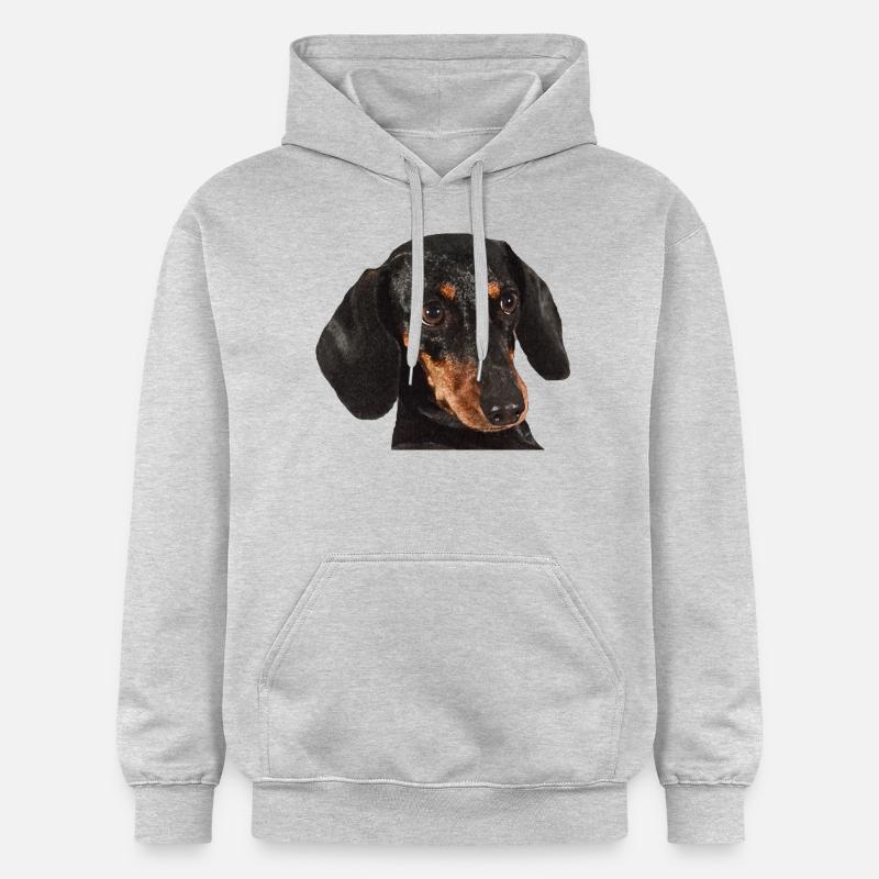 teckel - Sweat à capuche Softstyle® Gildan Unisexe - gris clair chiné