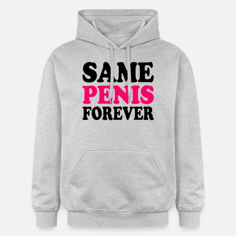 Same penis forever - Sweat à capuche Softstyle® Gildan Unisexe - gris clair chiné