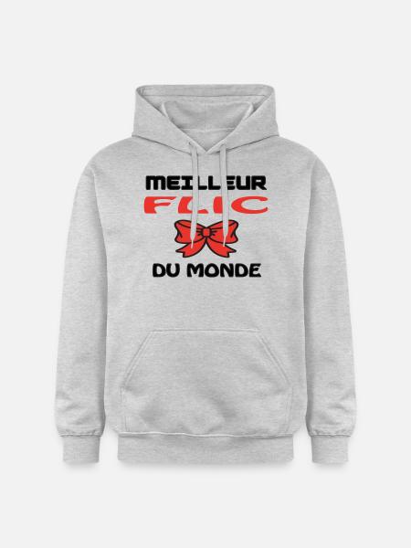 BESTER COP DER WELT - Gildan Unisex Softstyle® Midweight Hoodie - Hellgrau meliert