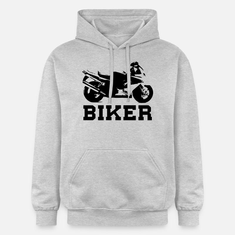 Motard Mottorrad - Sweat à capuche Softstyle® Gildan Unisexe - gris clair chiné