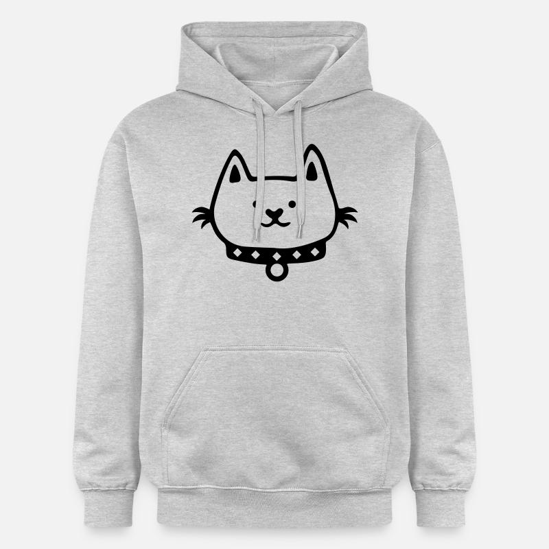 Bande dessinée Chat - Sweat à capuche Softstyle® Gildan Unisexe - gris clair chiné