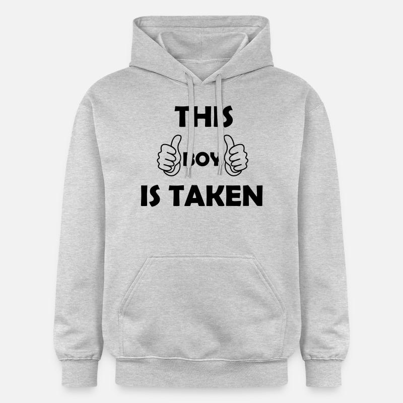 Ce garçon est pris - Sweat à capuche Softstyle® Gildan Unisexe - gris clair chiné