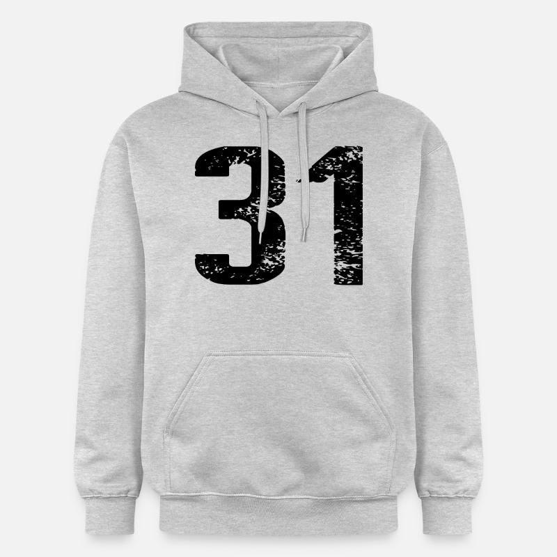 Maillot à 31 numéros - Sweat à capuche Softstyle® Gildan Unisexe - gris clair chiné