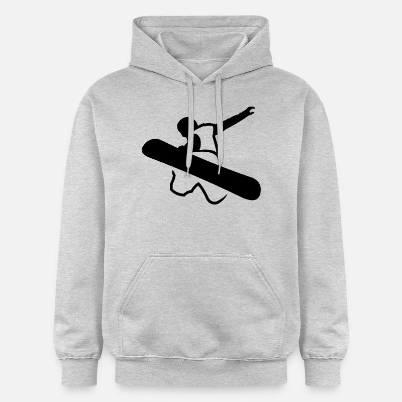 snowboarder_newstyle_v2 - Sweat à capuche Softstyle® Gildan Unisexe - gris clair chiné
