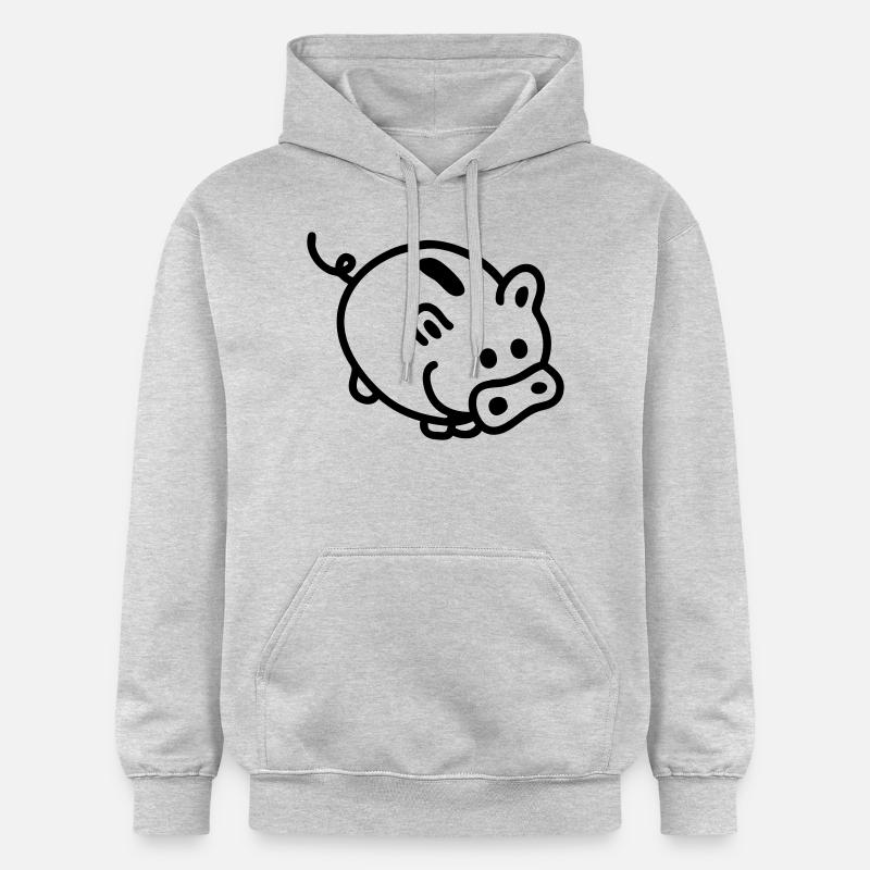 Tirelire - Line - Sweat à capuche Softstyle® Gildan Unisexe - gris clair chiné
