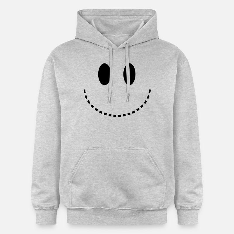 Smiley - Sweat à capuche Softstyle® Gildan Unisexe - gris clair chiné