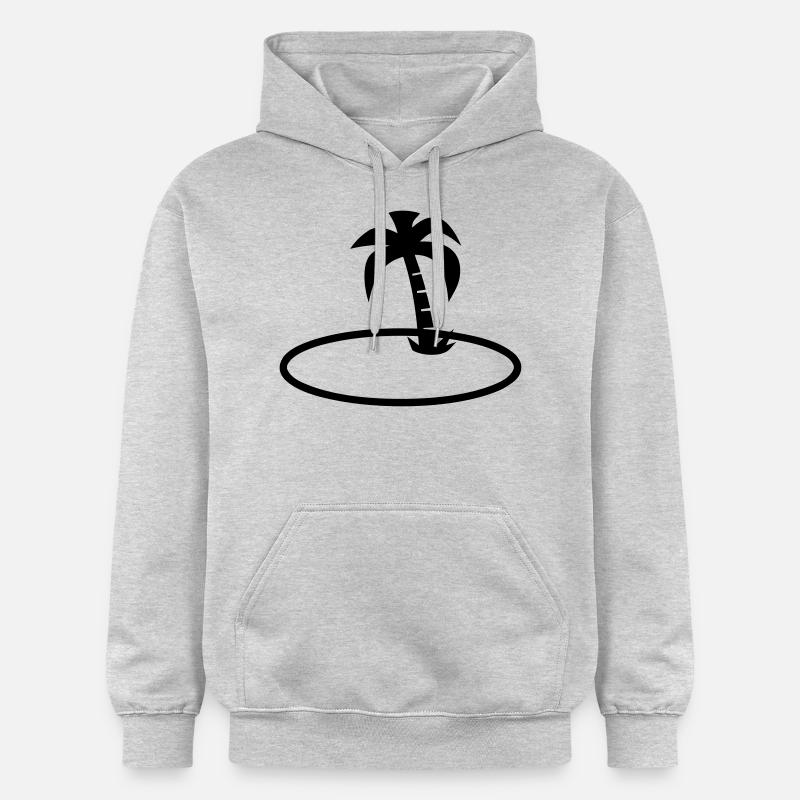 palm trees - Sweat à capuche Softstyle® Gildan Unisexe - gris clair chiné