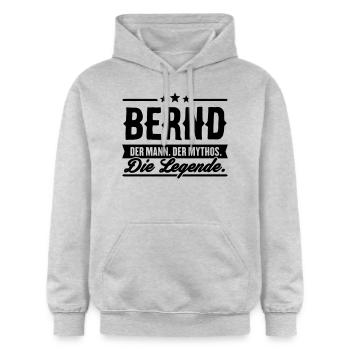 Man Myth Legend Bernd - Gildan Unisex Softstyle® Midweight Hoodie - light heather grey - Front - Liana (172cm) & Jaron (178cm)